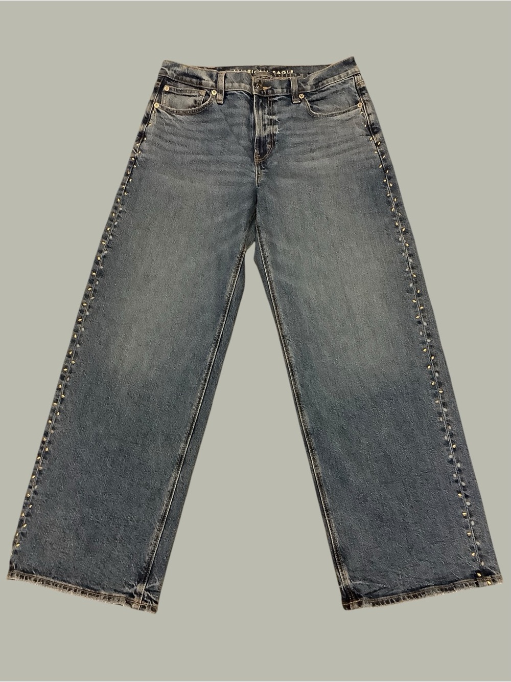 American Eagle Stovepipe Studded Straight Leg Jeans Size 6